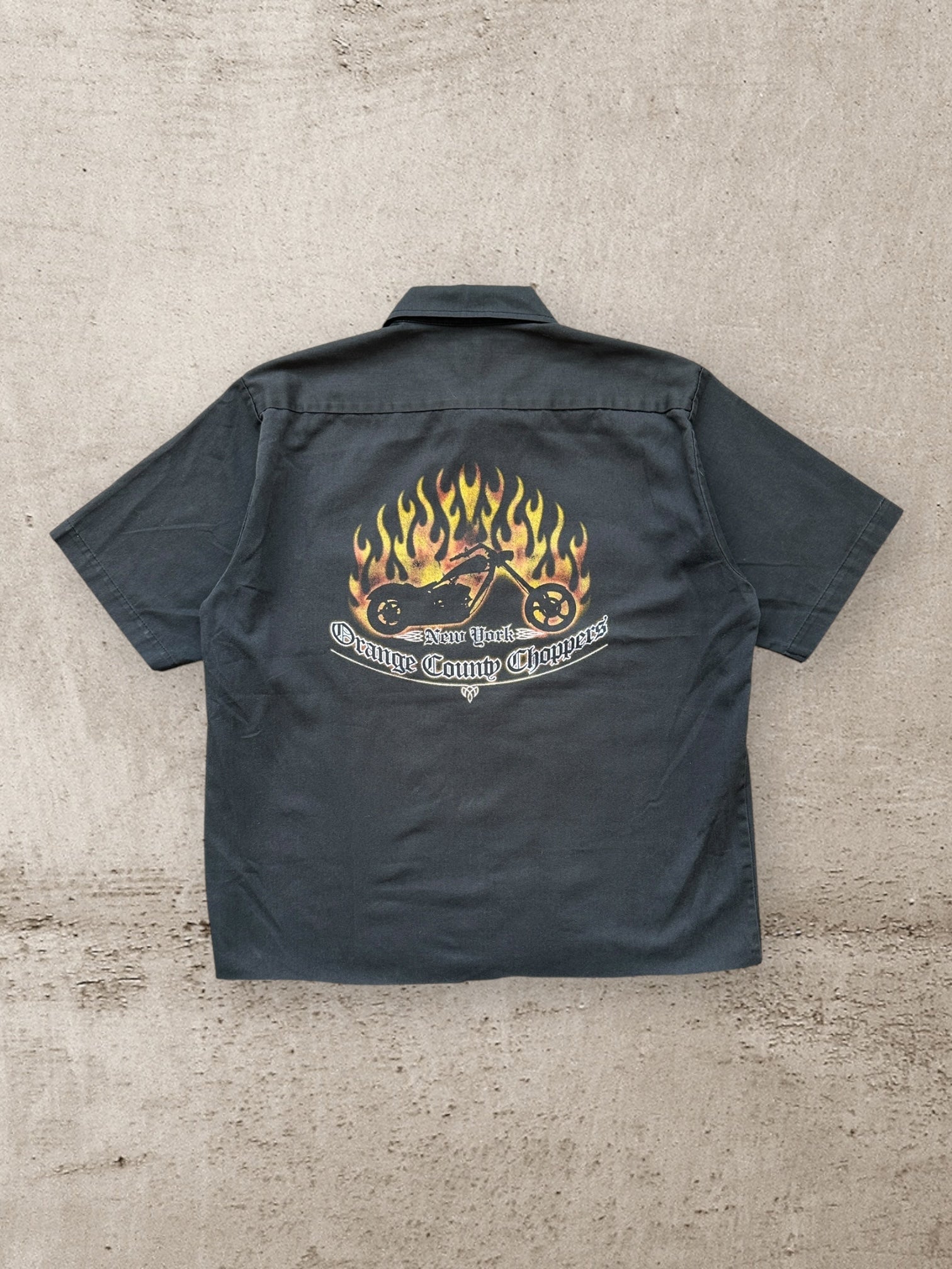 00s Orange County Choppers Cropped Button Up Shirt - XL