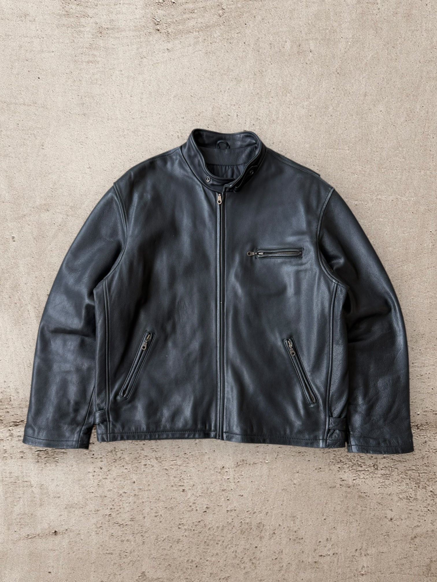90s St. John’s Bay Leather Moto Jacket - XLT