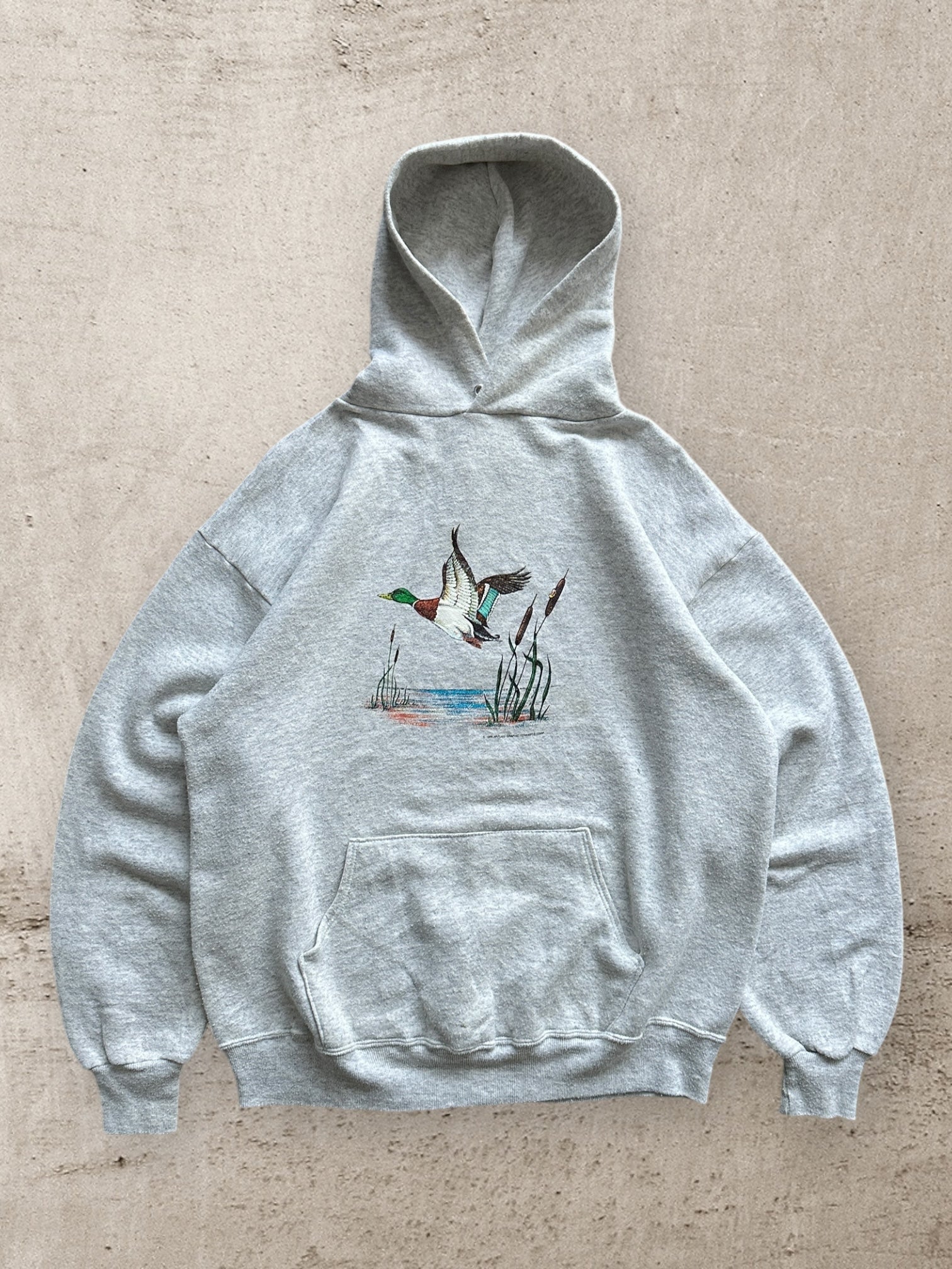 90s Duck Graphic Hoodie - XL