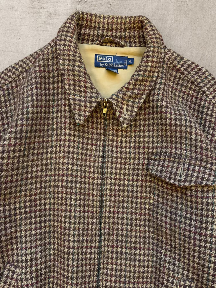 90s Polo Ralph Lauren Wool Plaid Herrington Jacket - XL