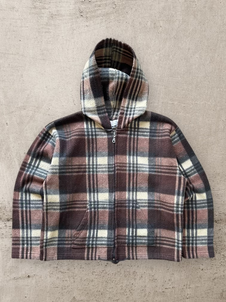 00s Paul Harris Plaid Hooded Fleece - Medium