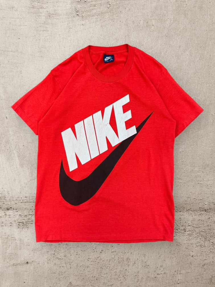 80 年代 Nike スウッシュ グラフィック T シャツ - S