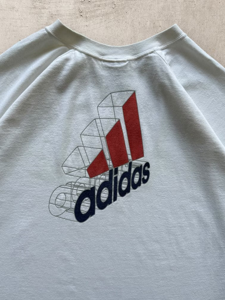 90s Adidas Graphic T-Shirt - XL