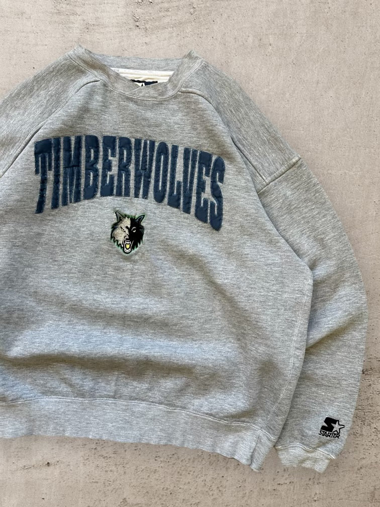 90s Starter Minnesota Timberwolves Crewneck - Large