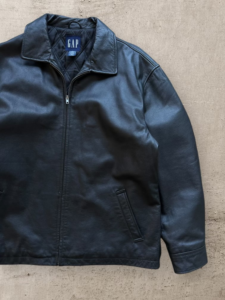 00s Gap Herrington Leather Jacket - XL