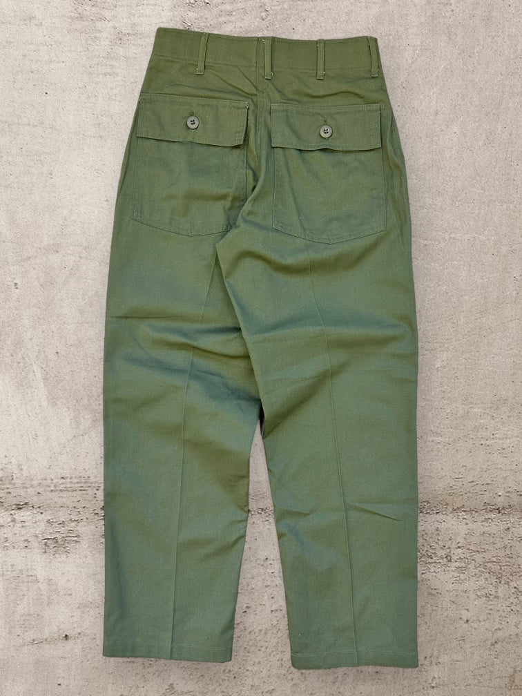 90s Military OG-107 Olive Green Fatigue Pants - 27x27