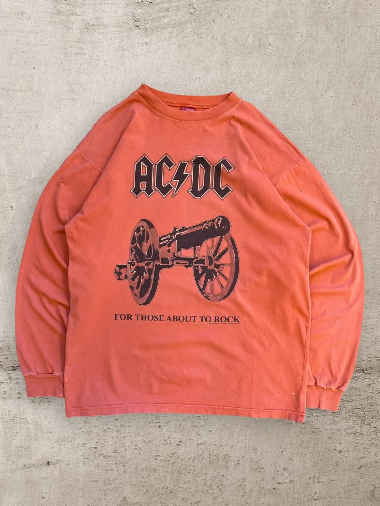 00s AC/DC For Those About To Rock Graphic Long Sleeve T-Shirt - XL