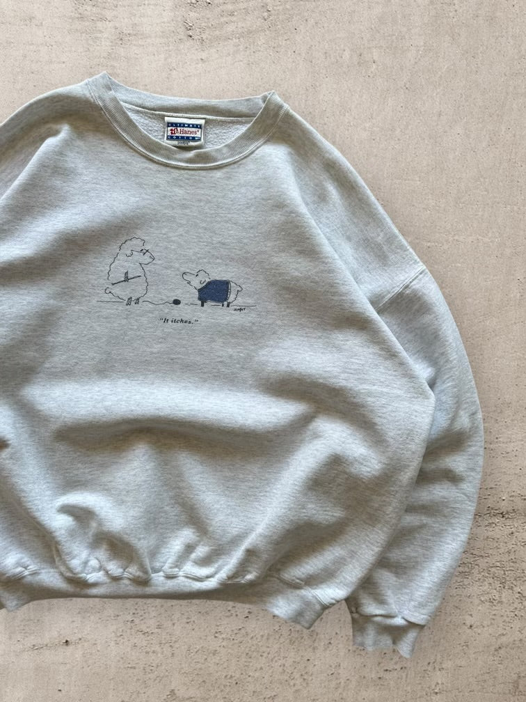 90s “It Itches” Sheep Crewneck - XL