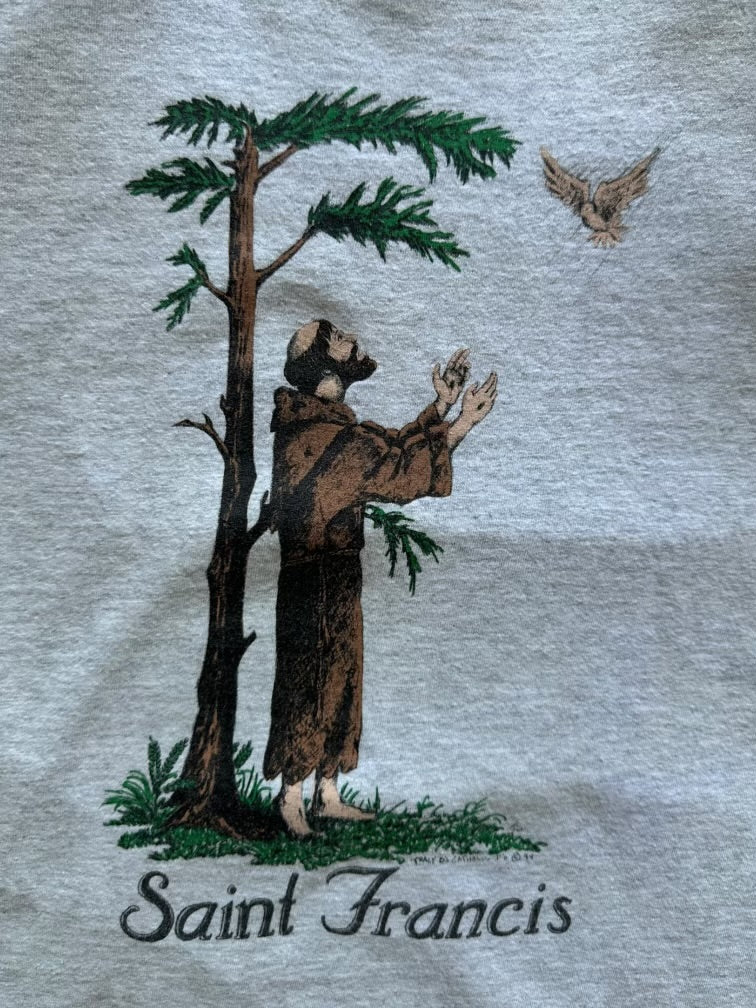 90s Saint Francis Graphic T-Shirt - Large