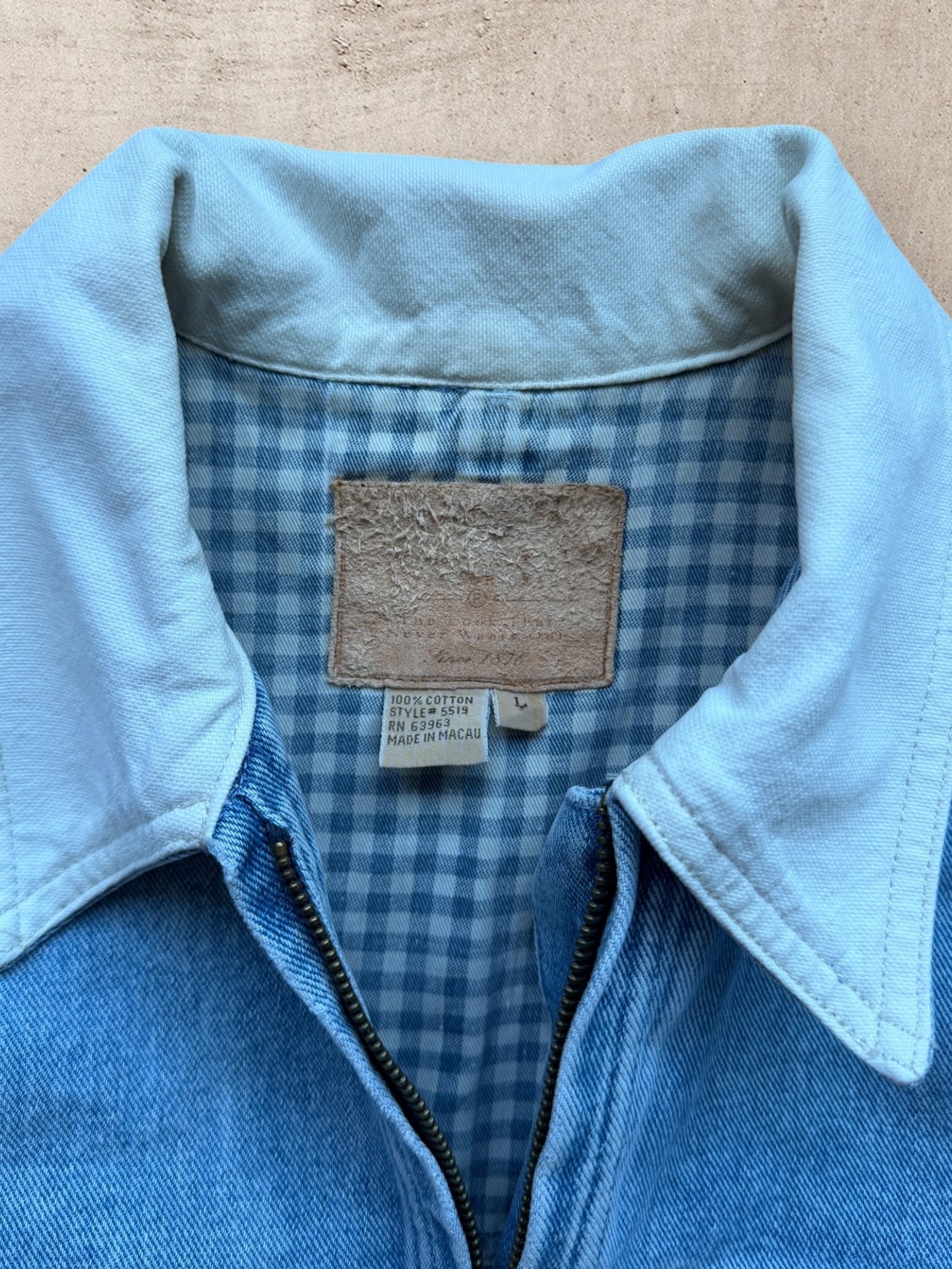 00s Denim Zip Up Jacket - Large