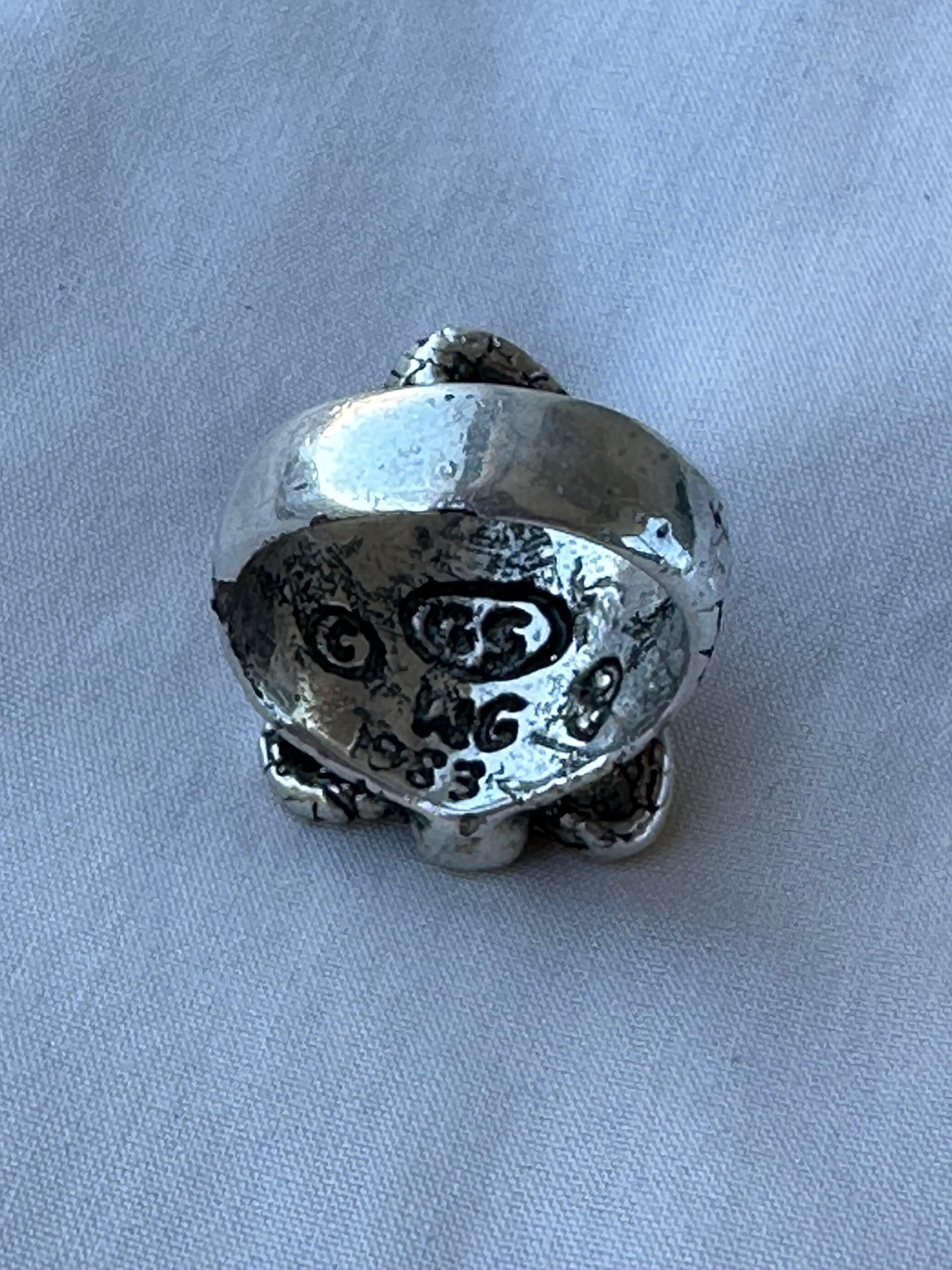 1983 G&S Skull and Snake Biker Ring Size 7.25