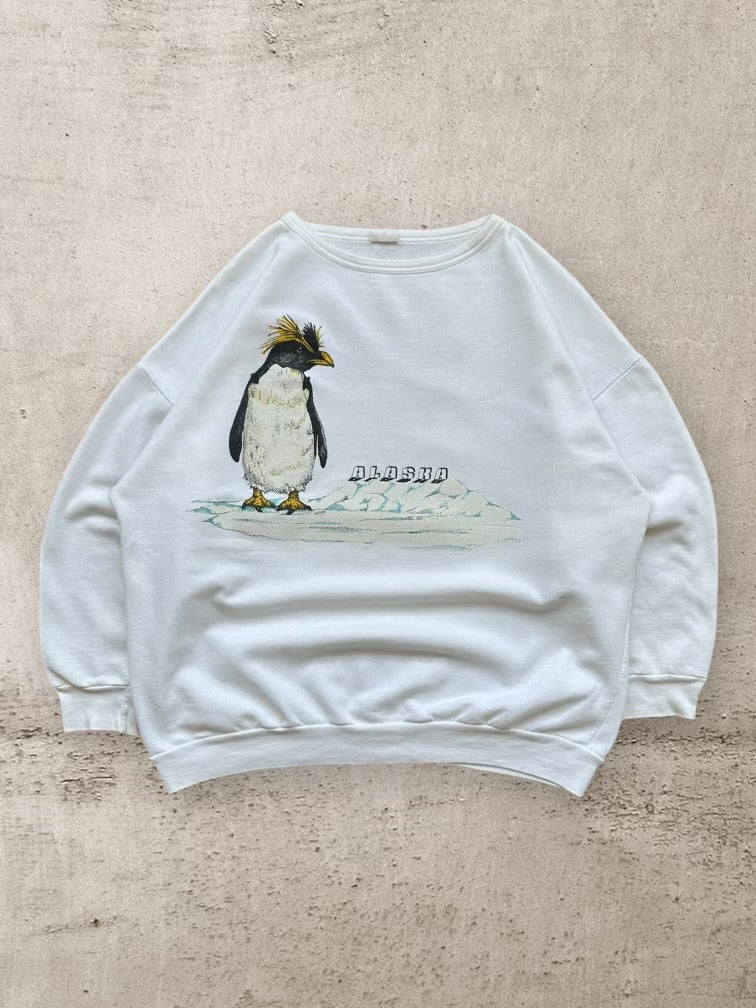 80s/90s Penguins Graphic Crewneck - Medium