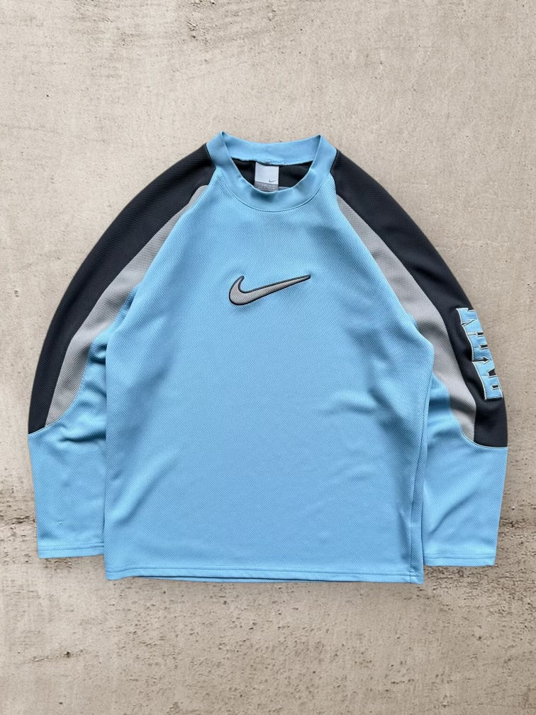 00s Nike Color Block Mesh Long Sleeve Jersey - Youth XL