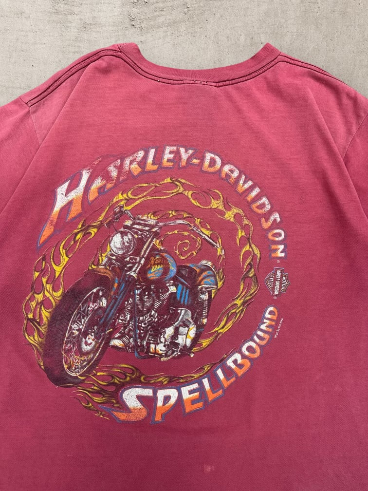 90s Harley Davidson Spell Bound Graphic T-Shirt - XL