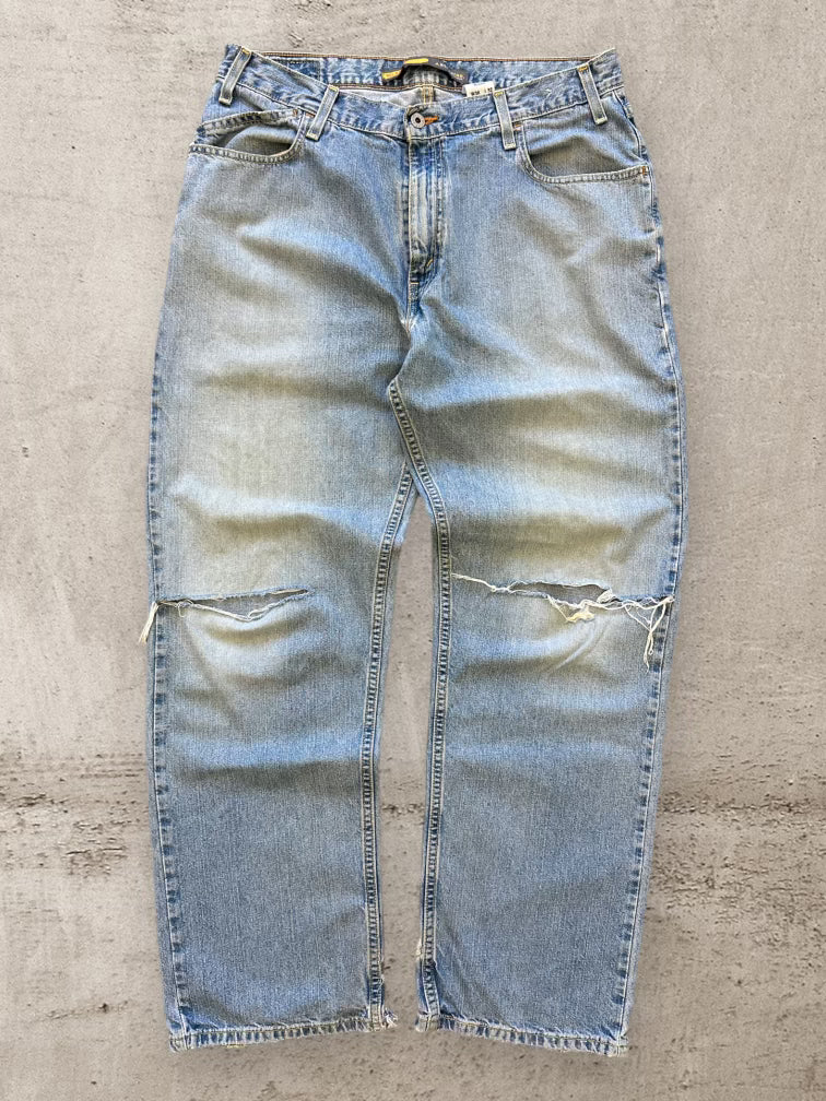 00s Levi’s SilverTab Distressed Light Wash Jeans - 35x31