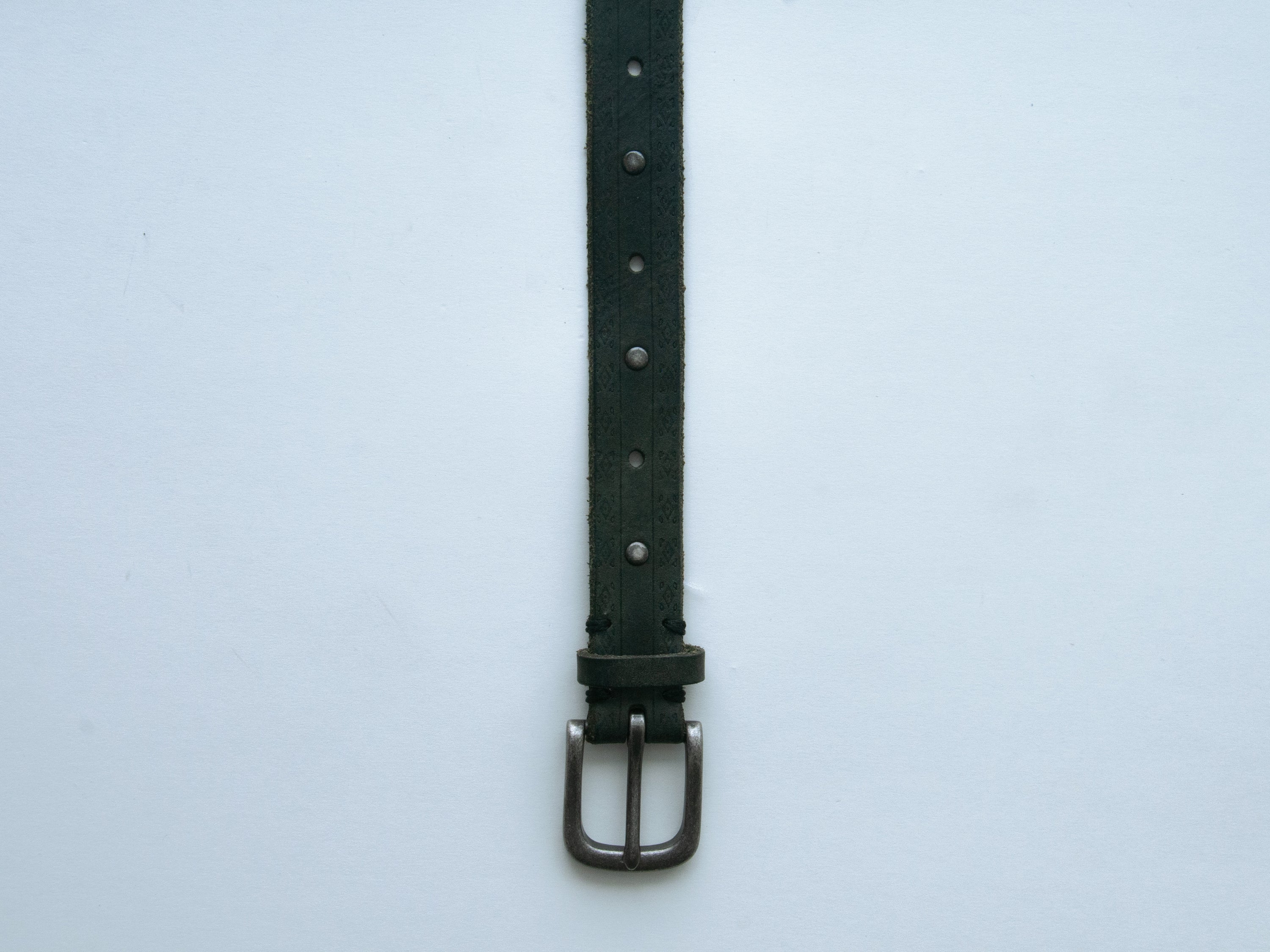00s Studded Black Leather Belt - One Size