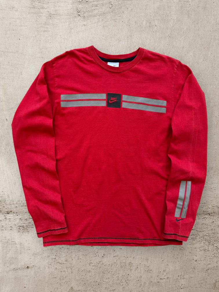 00s Nike Striped Graphic Long Sleeve T-Shirt - Medium
