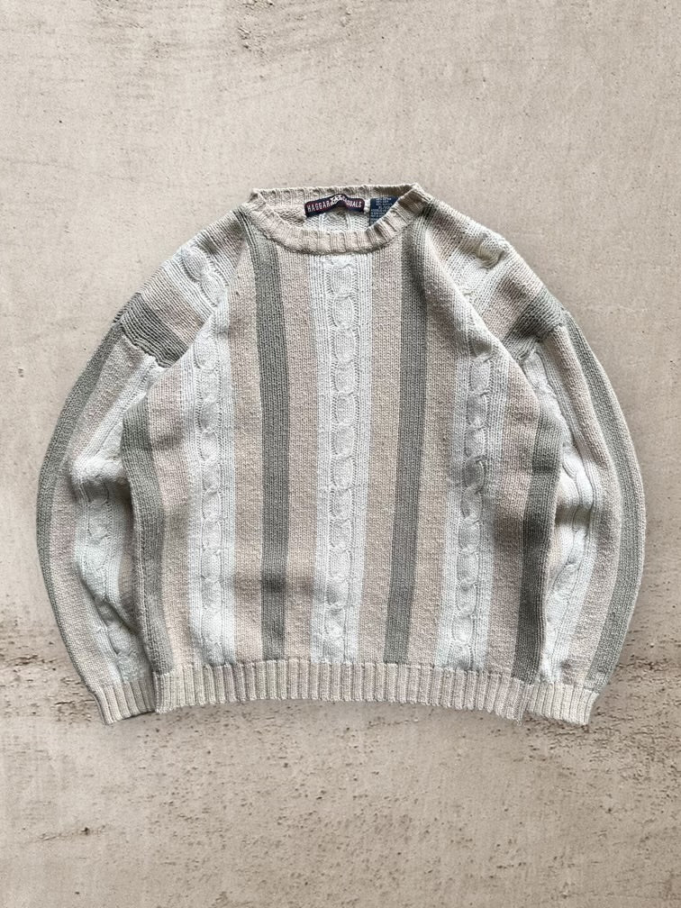 00s Haggar Multicolor Striped Knit Sweater - Medium