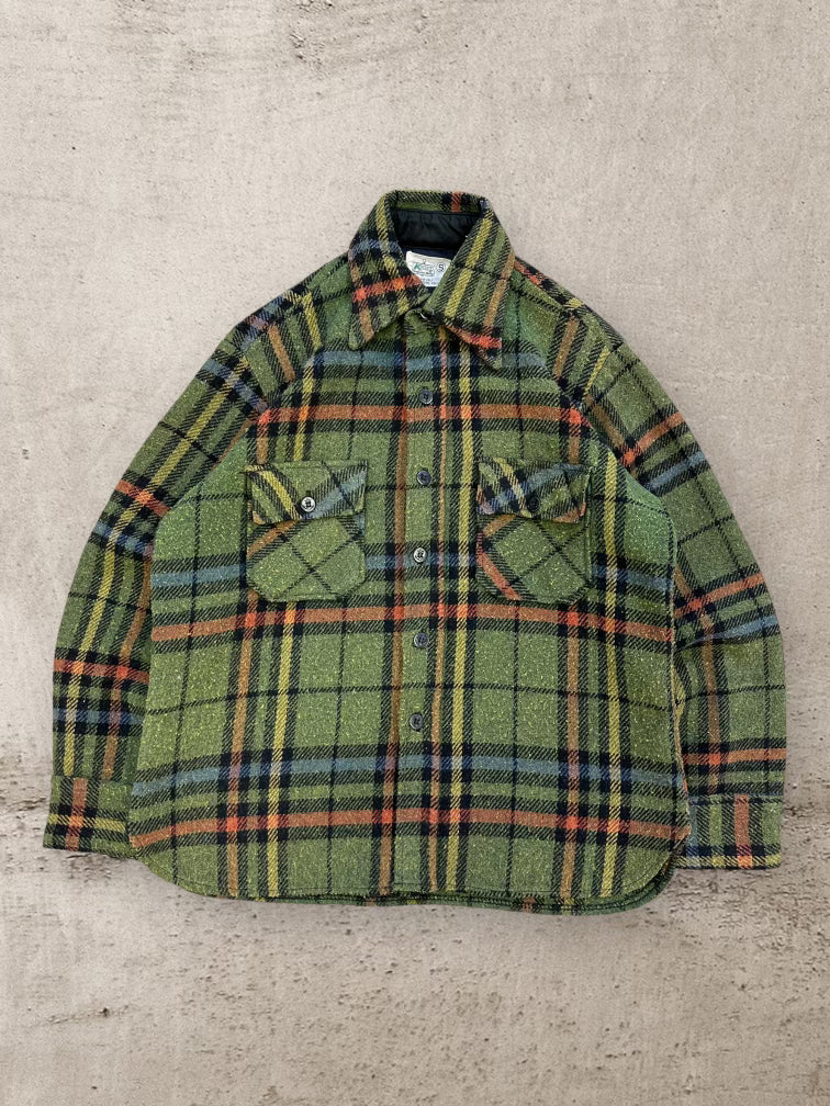 70s/80s Kmart Multicolor Plaid Button Shirt - Small