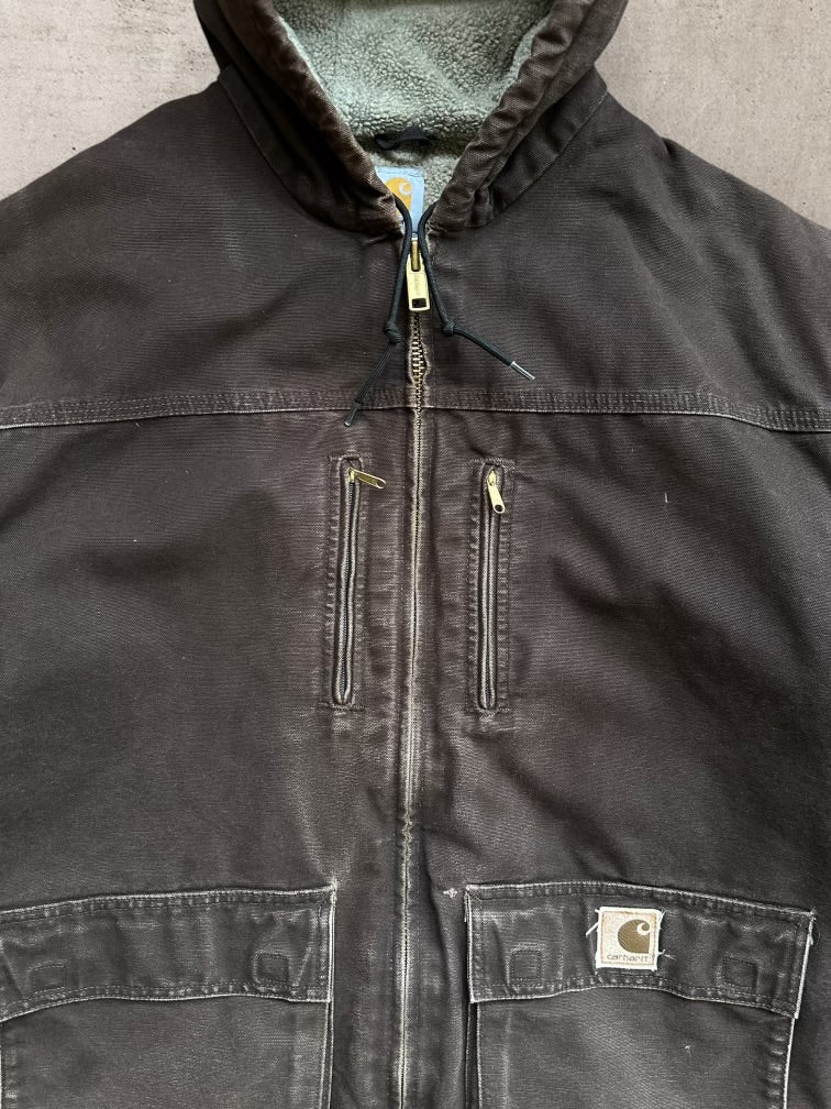 00s Carhartt Sherpa Lined Hooded Jacket - XL