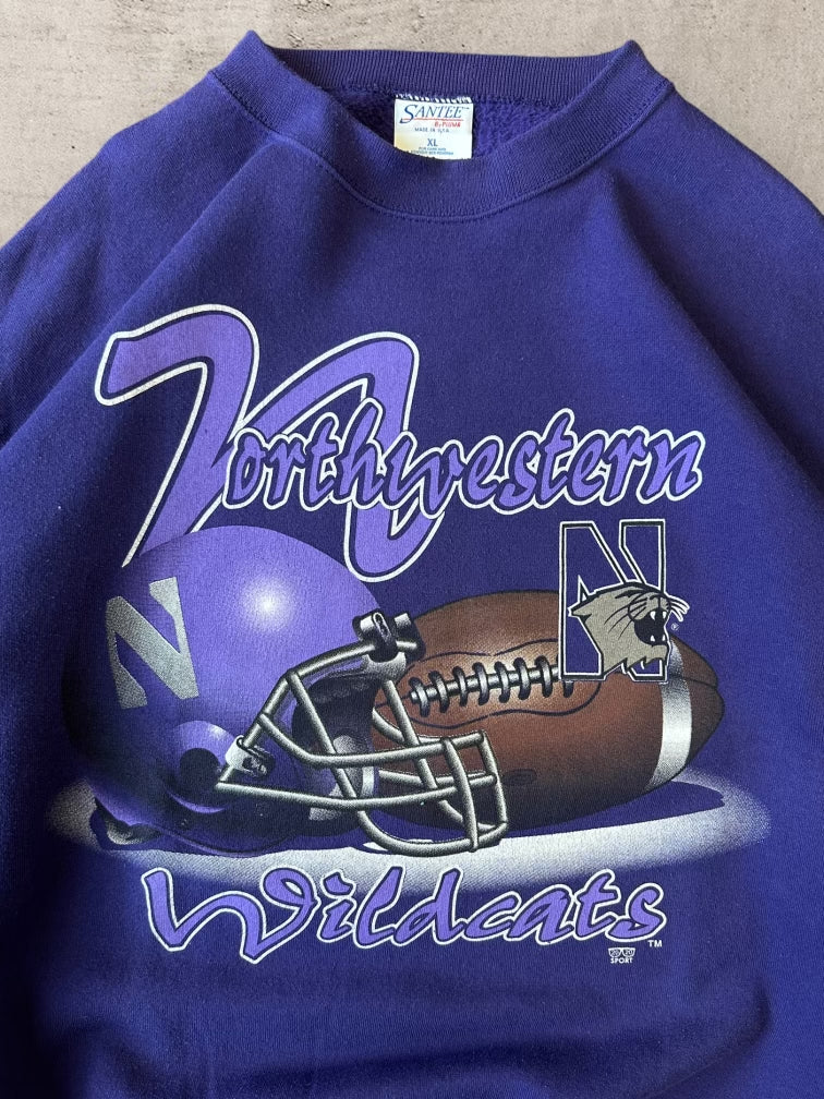 90s Northwestern Wildcats Football Crewneck - XL