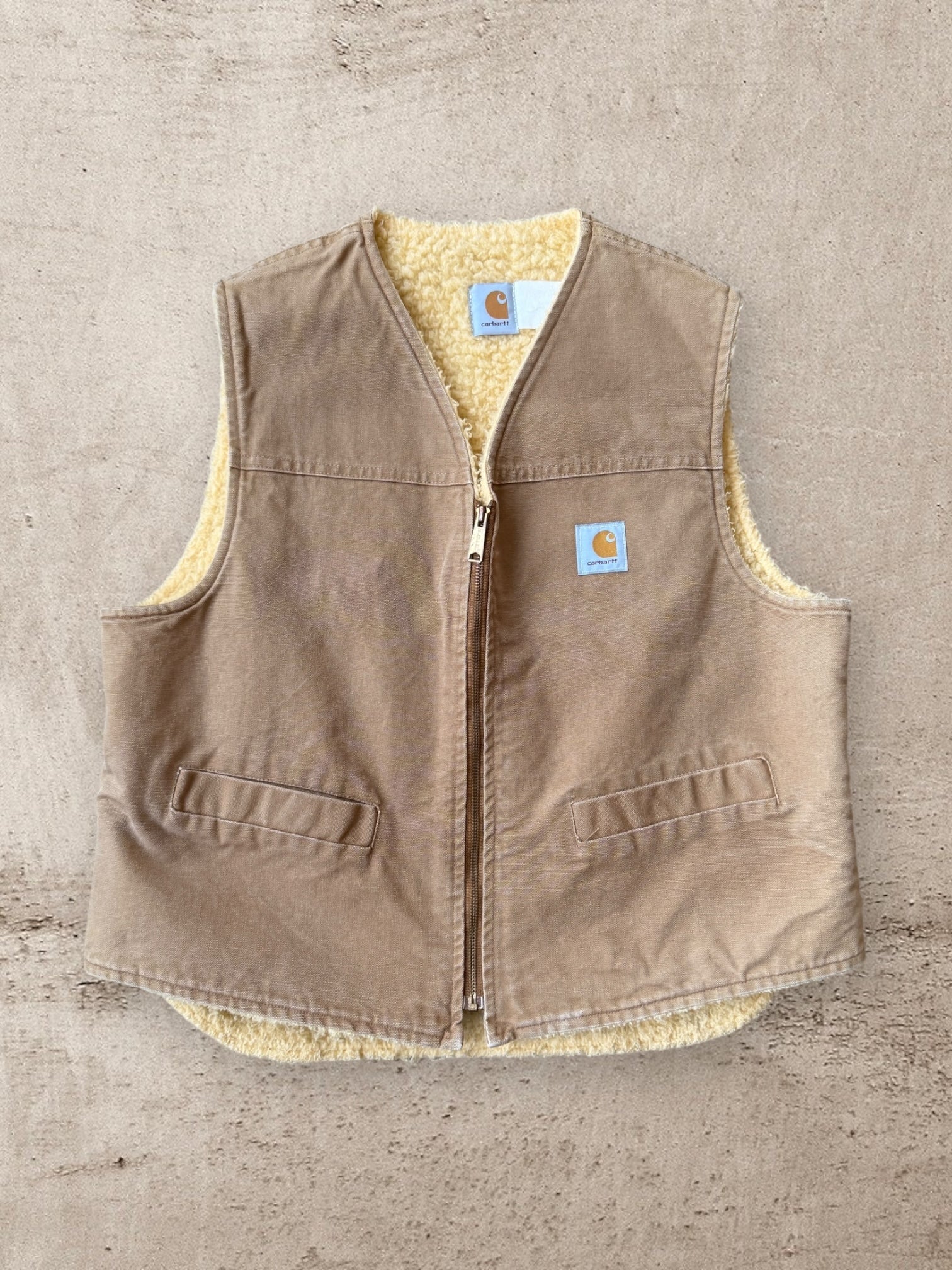 80s Carhartt Sherpa Lined Vest - Large
