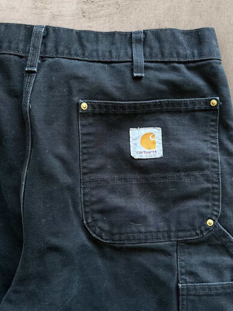 00s Carhartt Black Double Knee Work Pants - 36x30