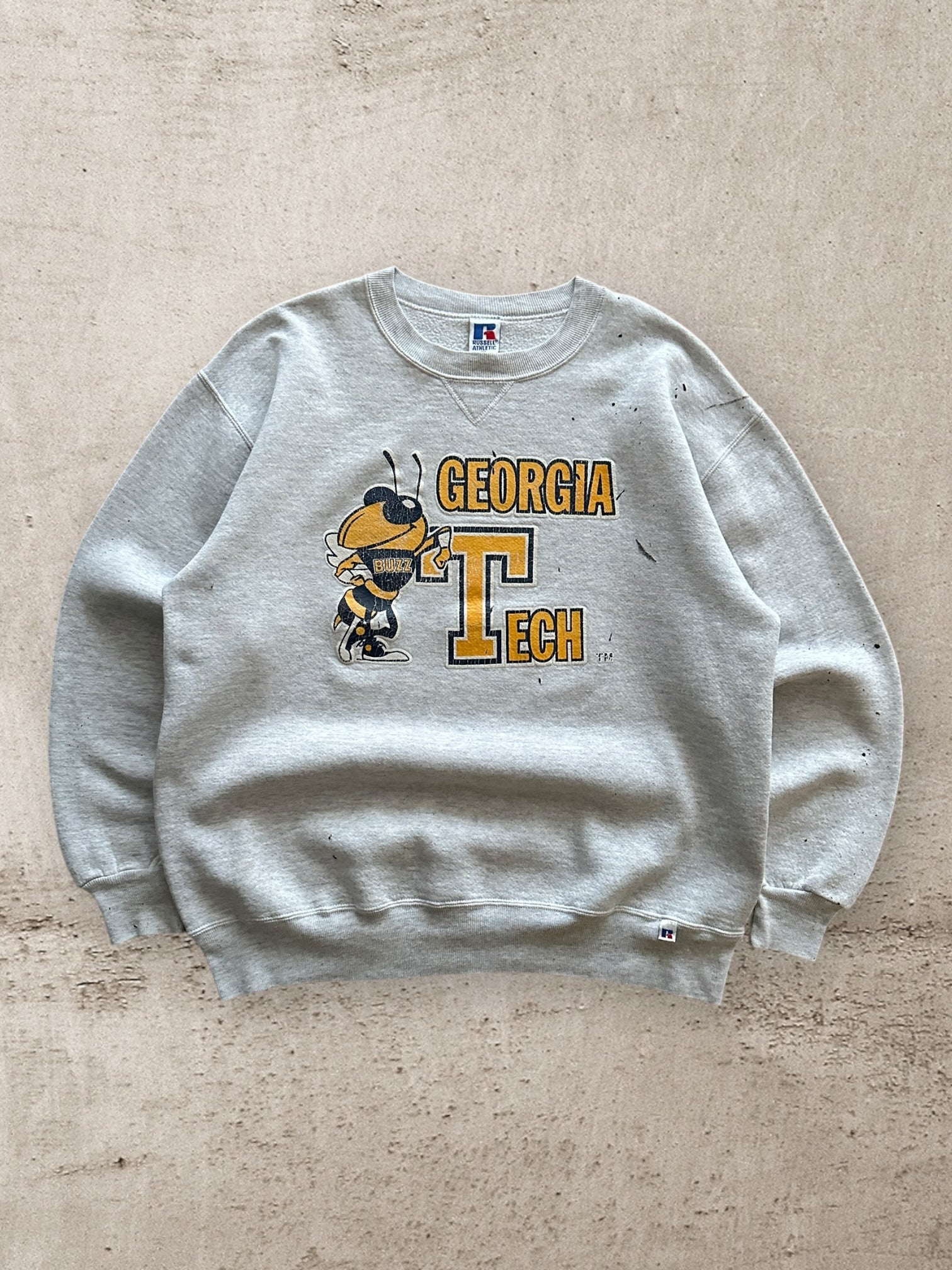 90s Russell Athletic Georgia Tech Distressed Crewneck - XL