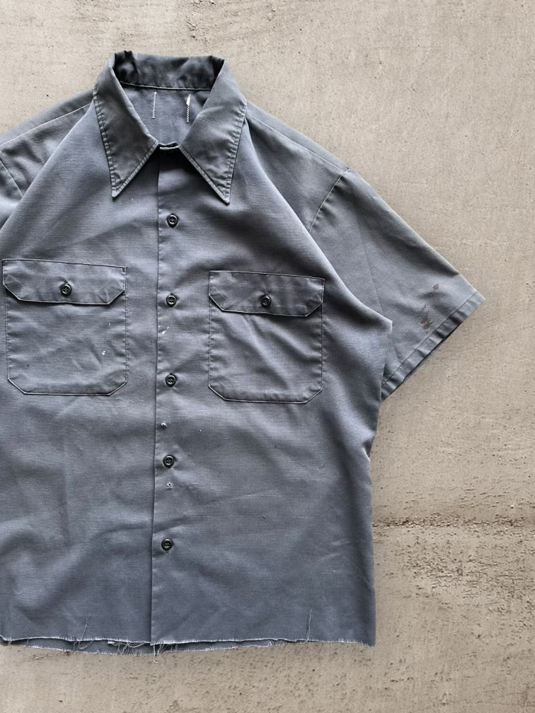 90s Work Wear Button Up Shirt - Medium