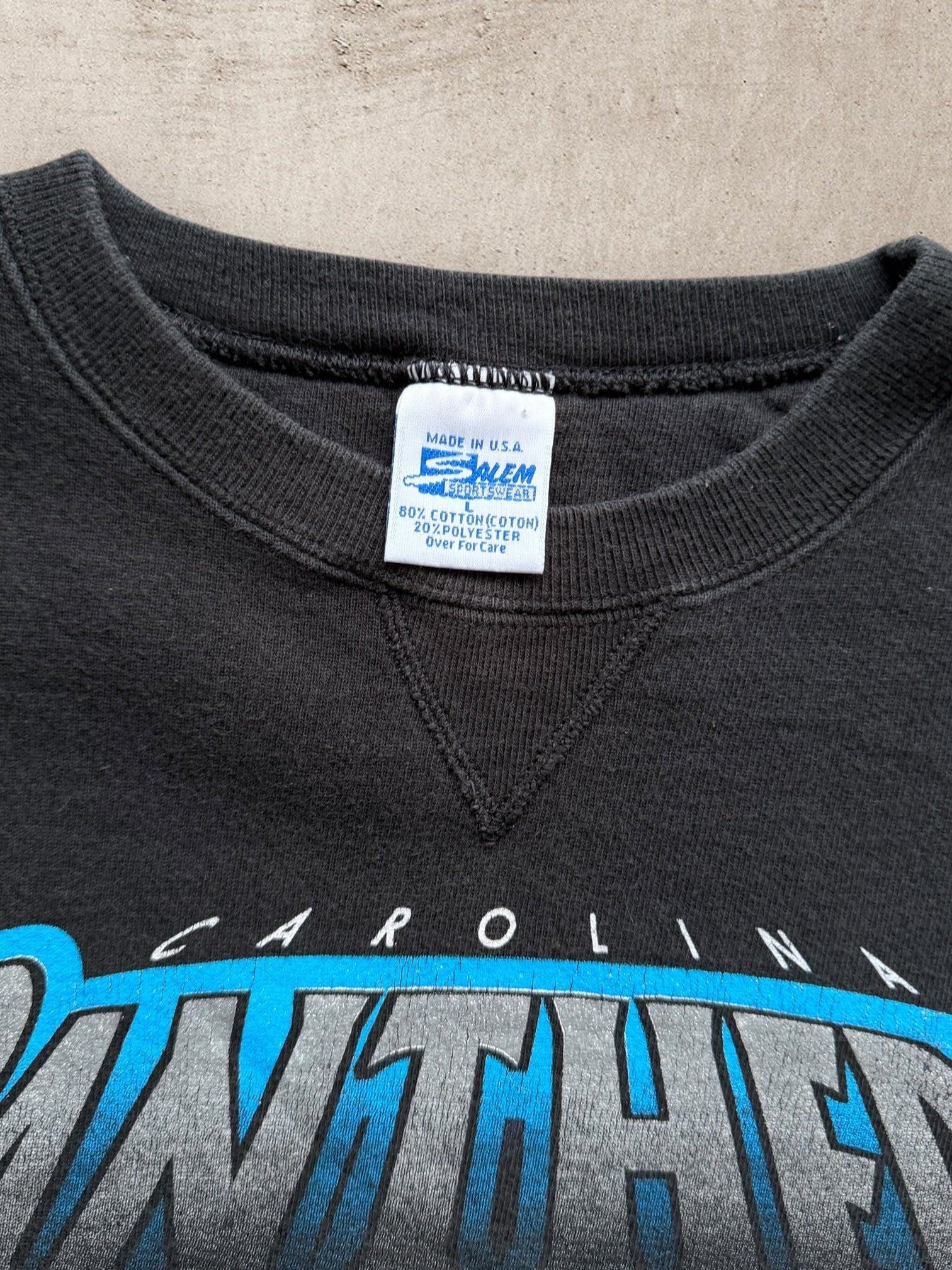 90s Salem Carolina Panthers Graphic Crewneck - Large