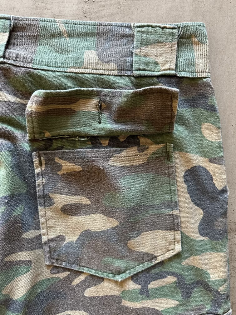 80s Game Winner Army Camouflage Fatigue Cargo Pants - 32