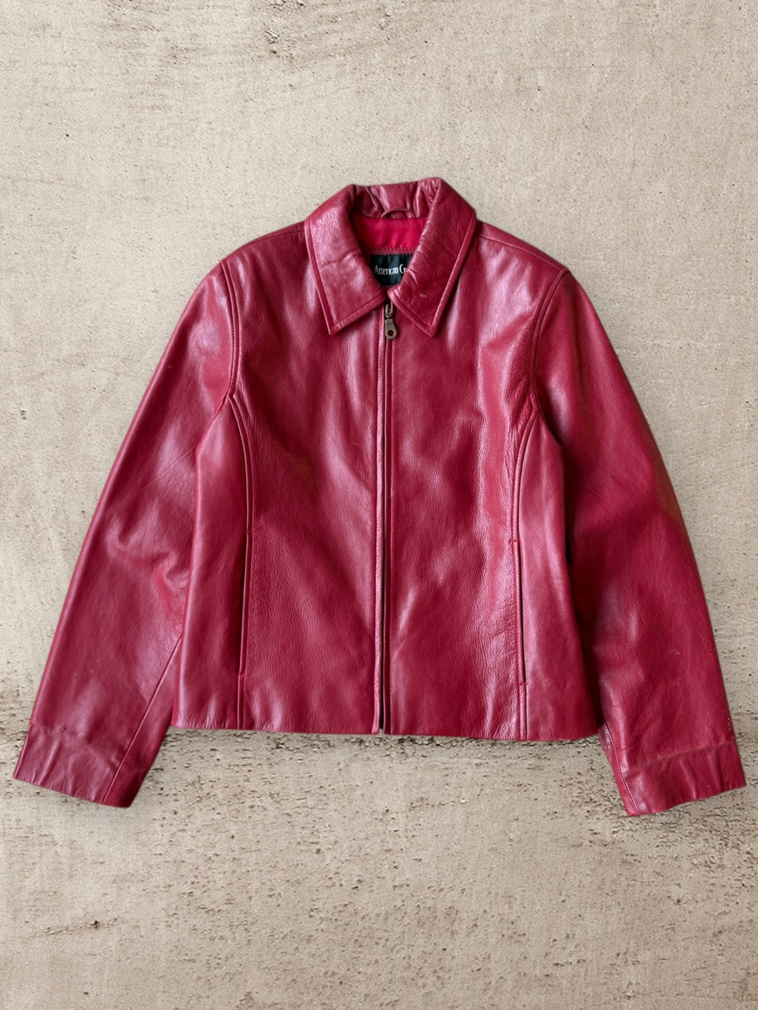 90s American Cross Roads Leather Jacket - Medium