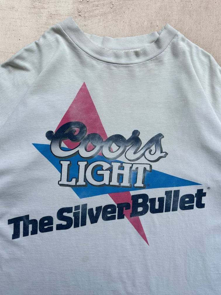 90s Coors Light Silver Bullet Graphic T-Shirt - XL