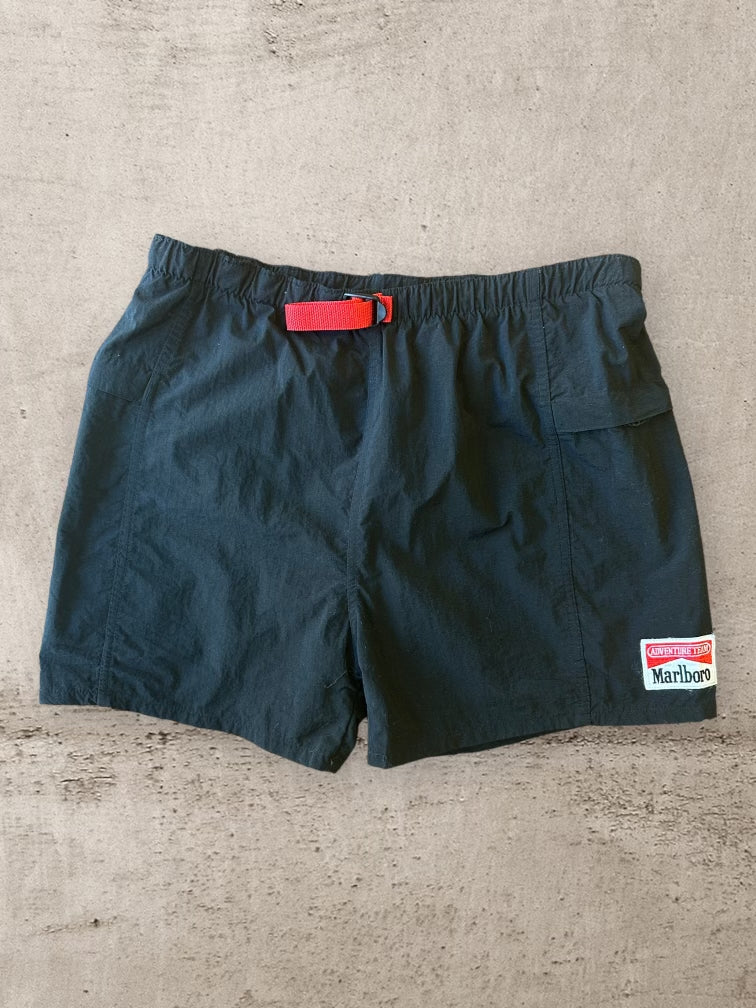 90s Marlboro Cigarettes 4” Adjustable Nylon Shorts - Medium