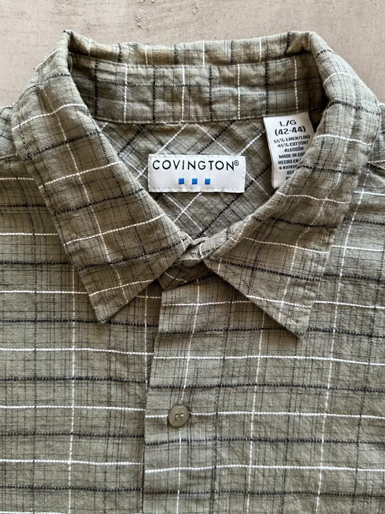 00s Covington Plaid Button Up Shirt - Large