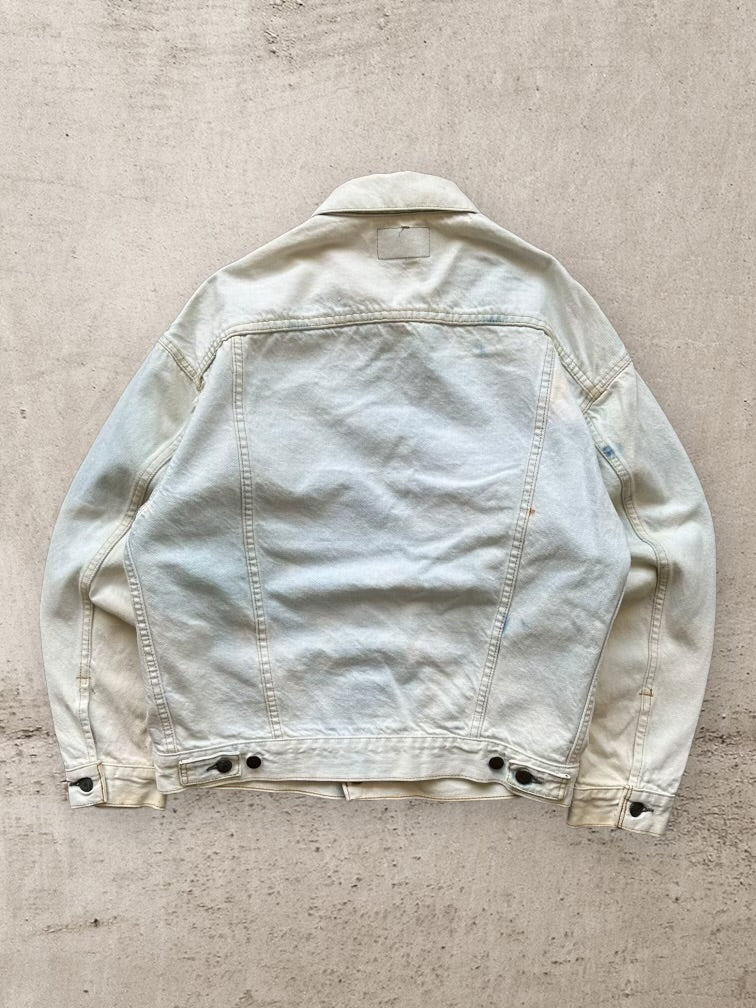 80s Levi’s Light Wash Distressed Denim Jacket - Medium