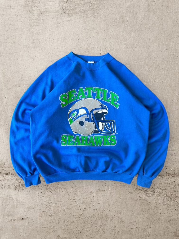 80s Trench Seattle Seahawks Crewneck - XL
