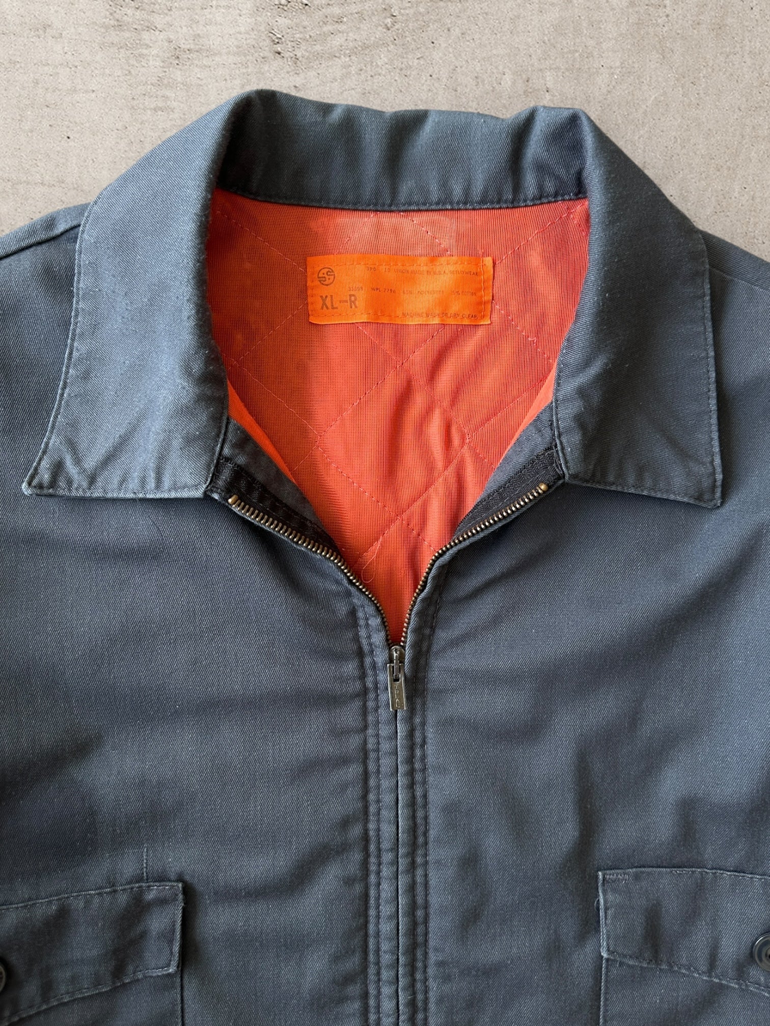 70s Union Made Two Pocket Zip Up Work Jacket - XL