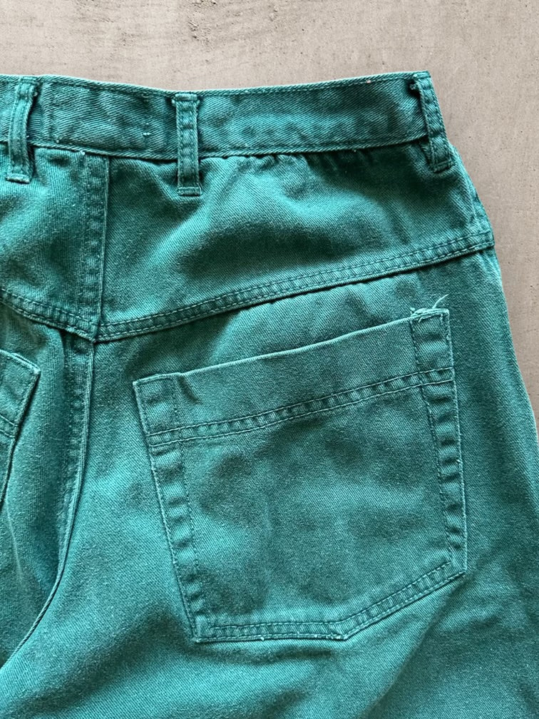 00s Giovanni Green Denim Shorts - 32