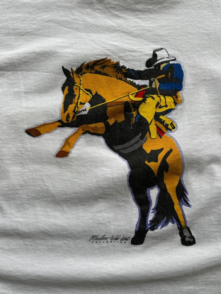 90s Marlboro Wild West Pocket T-Shirt - Large