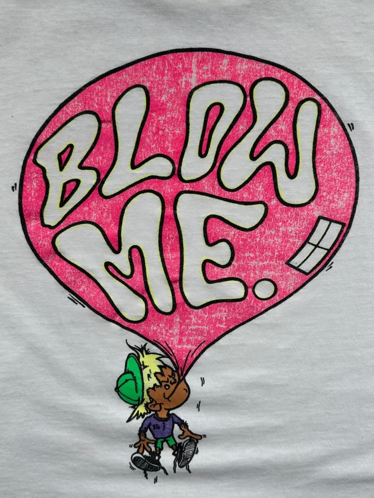 90s Blow Me Bubble Gum Surf Wax Graphic T-Shirt - Medium