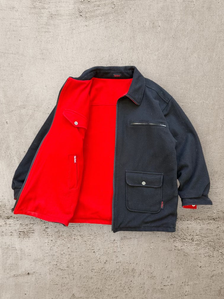 90s Marlboro Reversible Zip Up Wool Jacket - XL