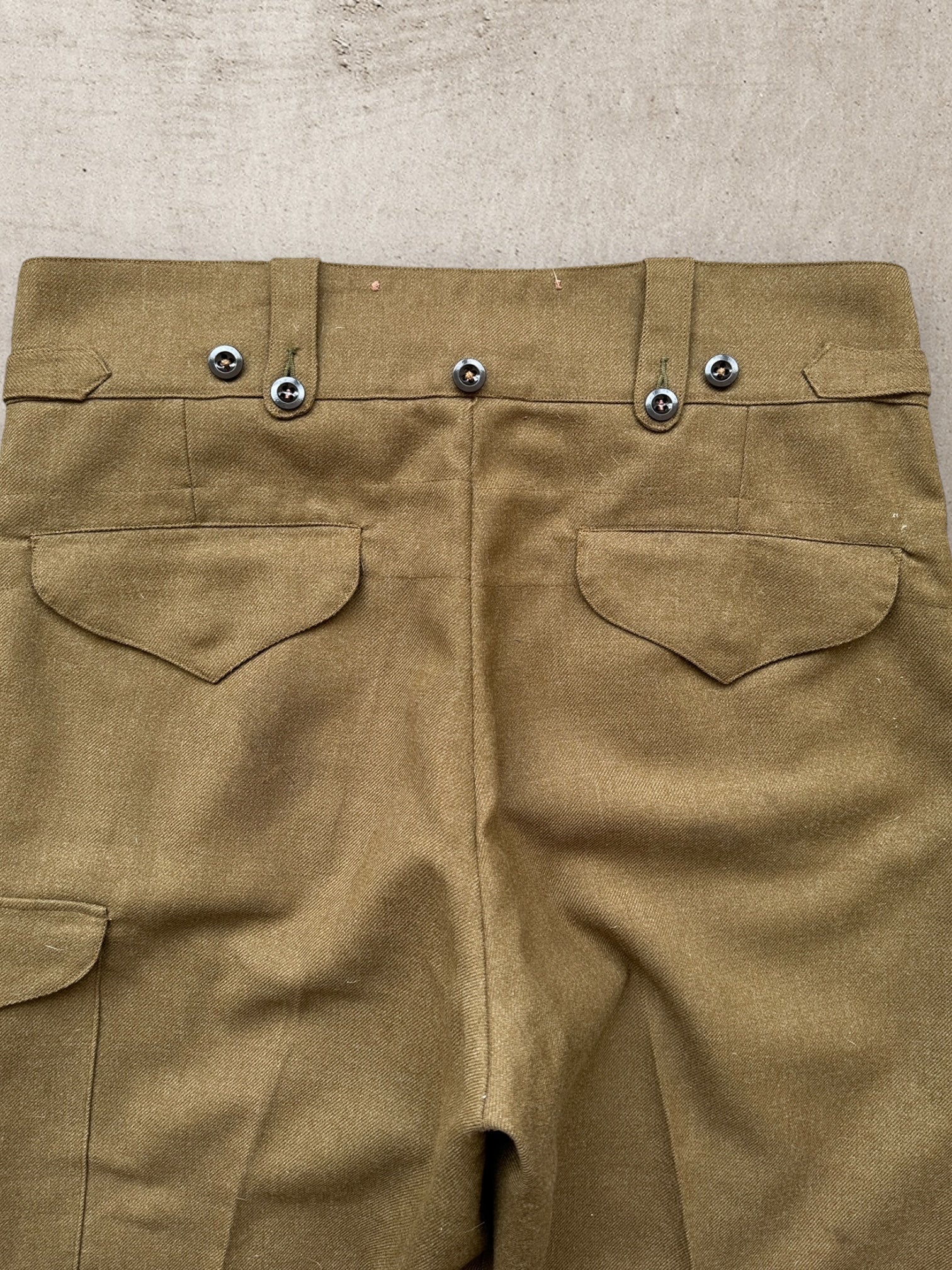 50s/60s Australian Military Wool Cargo Pants - 36”