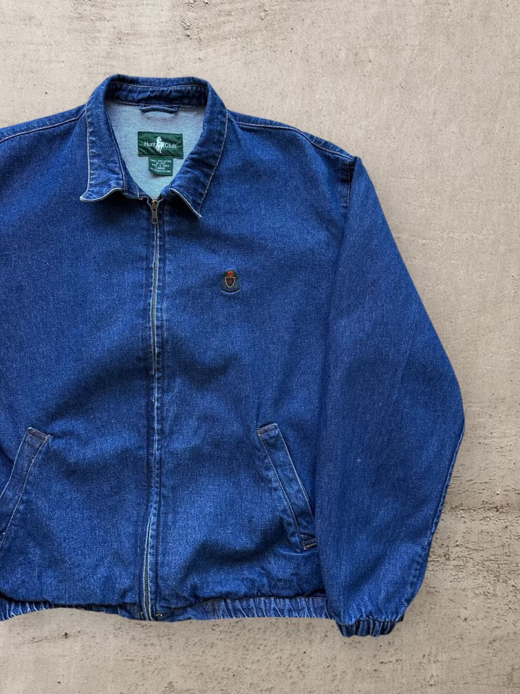 90s Hunt Club Denim Herrington Jacket - XL