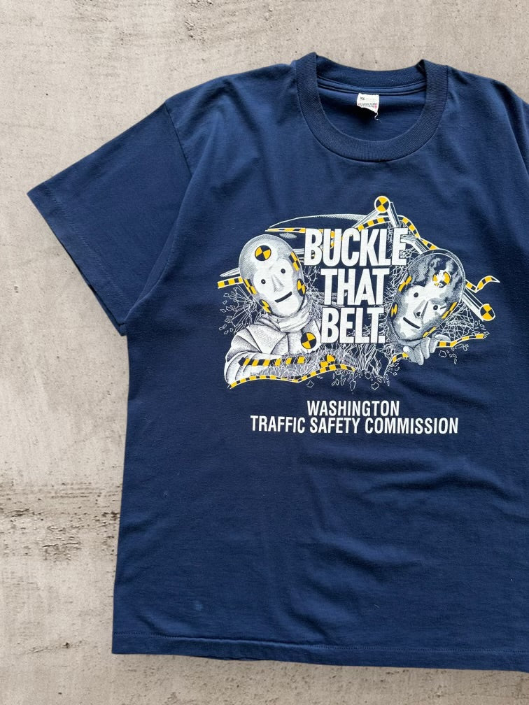 90s Buckle That Belt Crash Dummy Graphic T-Shirt - Large