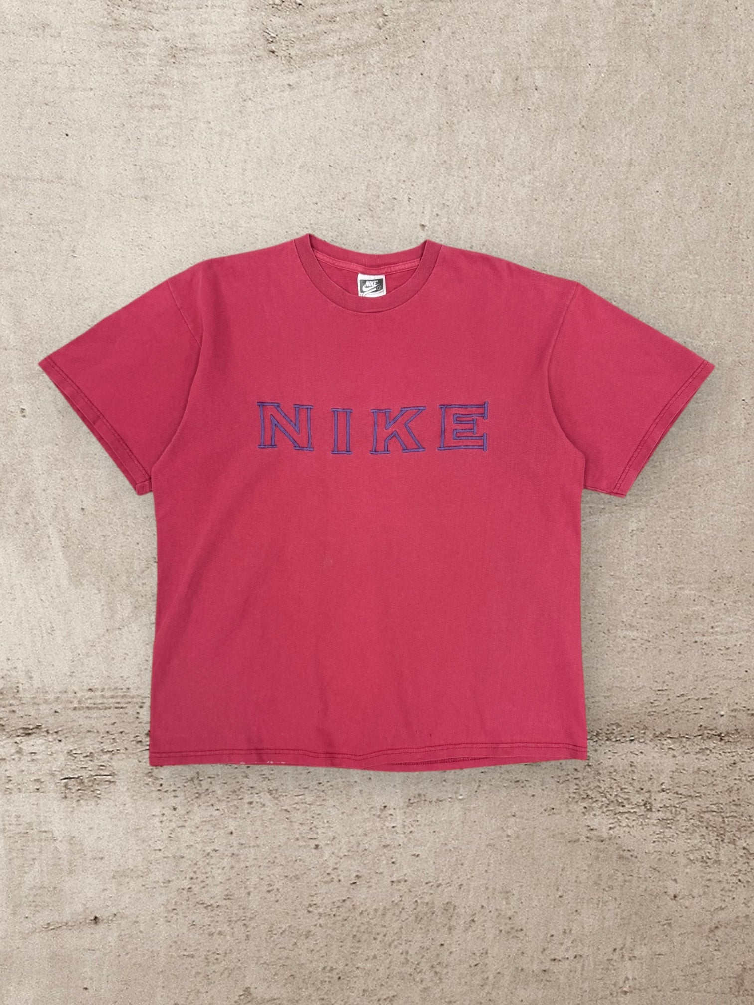 90s Nike Embroidered Spell Out T-Shirt - XL