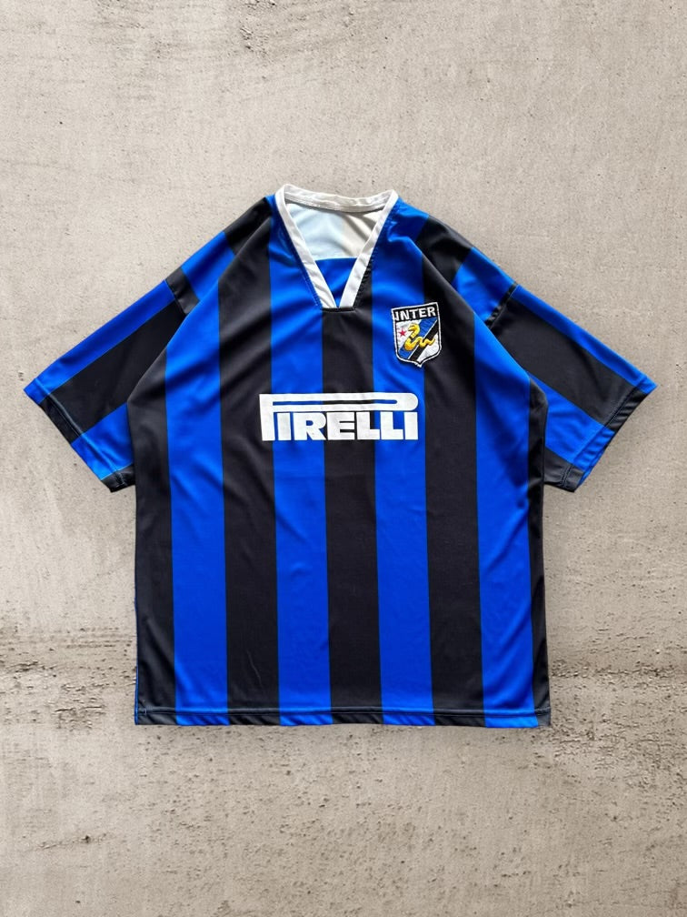 90s Inter Milan Football Club Ronaldo Jersey - XL