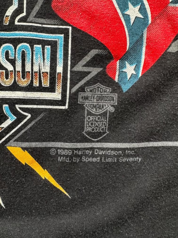 80s Harley Davidson Graphic T-Shirt - XL