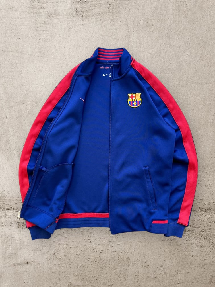 00s Nike Futbol Club Barcelona Full Zip Sweatshirt - Medium