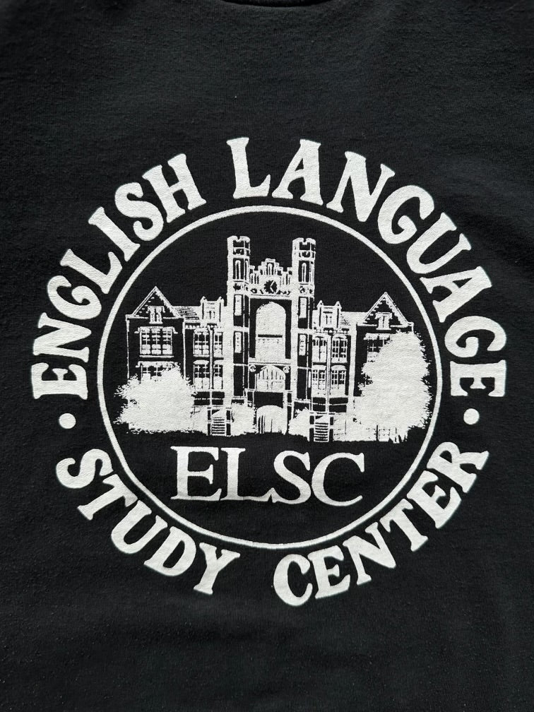 90s English Language Study Center Graphic T-Shirt - XL